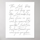 Nummers 6:24-26 Script Poster (Voorkant)