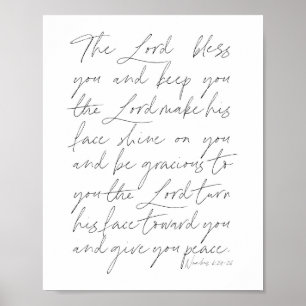 Nummers 6:24-26 Script Poster