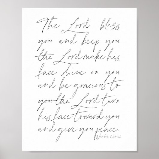 Nummers 6:24-26 Script Poster (Voorkant)