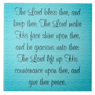 Nummers 6:24-26 tegeltje