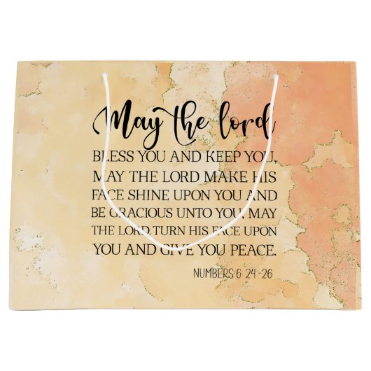 Nummers 6:24-26 The Lord Bless You and Keep You Groot Cadeauzakje (Voorkant)