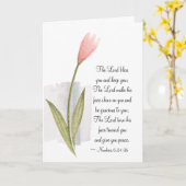 Nummers 6:24-26 The Lord Bless You and Keep You Kaart (Gele Bloem)