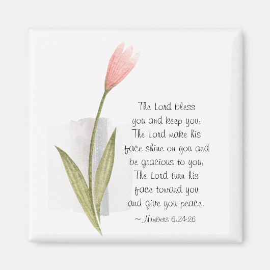 Nummers 6:24-26 The Lord Bless You and Keep You Magneet (Voorkant)