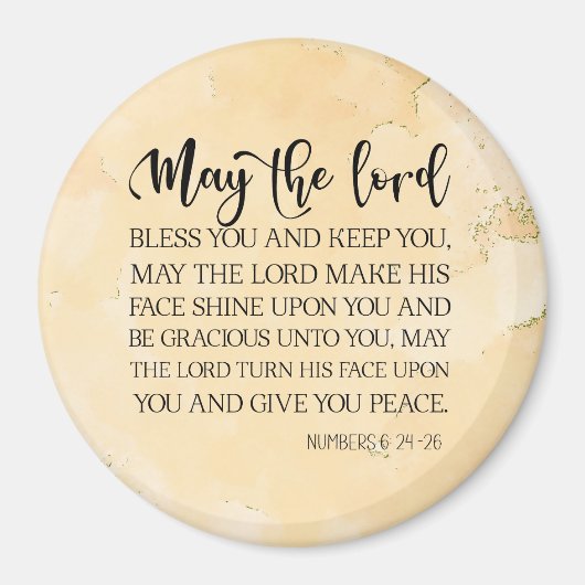 Nummers 6:24-26 The Lord Bless You and Keep You Magneet (Voorkant)