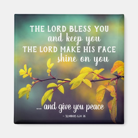 Nummers 6:24-26 The Lord Bless You and Keep You Magneet (Voorkant)