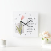 Nummers 6:24-26 The Lord Bless You and Keep You Vierkante Klok (Huis)