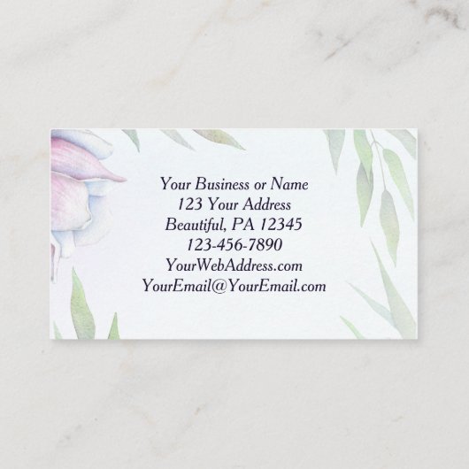 Nummers 6:24-26 The Lord Bless You, Bijbelse Verse Visitekaartje (Achterkant)