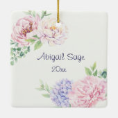 Nummers 6 24-26 The Lord Bless You Floral Keramisch Ornament (Achterkant)