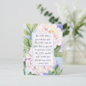 Nummers 6 24-26 The Lord Bless You Flowers Briefkaart (Staand voorkant)