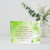 Nummers 6 24-26 The Lord Bless You Irish Design Briefkaart (Staand voorkant)