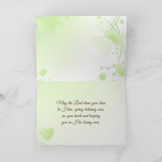 Nummers 6 24-26 The Lord Bless You Irish Design Kaart (Binnen)