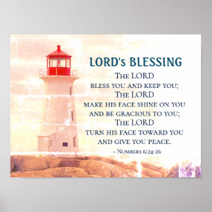 Nummers 6 24-26 The Lord Bless You, Lighthouse Poster