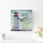 Nummers 6 24-26 The Lord Bless You, Lighthouse Vierkante Klok (Huis)