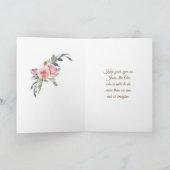 Nummers 6:24-26 The Lord Bless You Roze Floral Kaart (Binnen)
