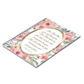 Nummers 6:24-26 The Lord Bless You Roze Floral  Notitieboek (Linkerzijde)