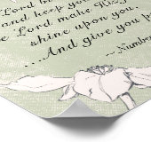 Nummers 6 24-26 The Lord Bless You Simple Floral Poster (Hoek)
