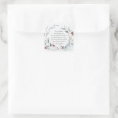 Nummers 6:24-26 The Lord Bless You Winter Floral Vierkante Sticker (Tas)