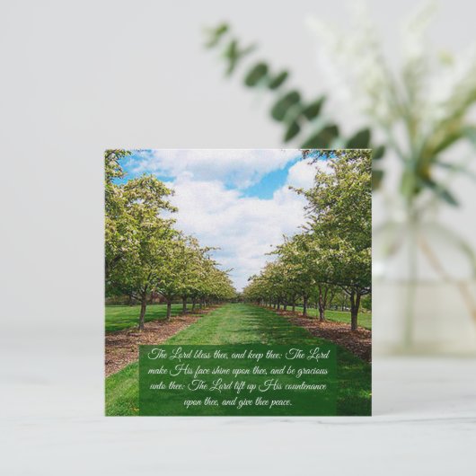 Nummers 6:24-26 Vlakke Kaart (Staand voorkant)