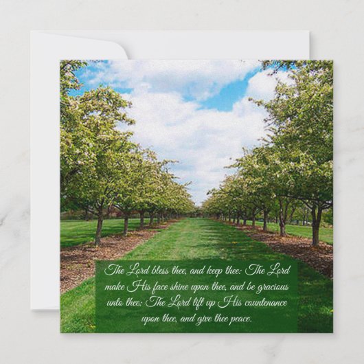 Nummers 6:24-26 Vlakke Kaart (Voorkant)