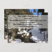 Nummers 6:24-27 Christelijke Bijbelvers geheugen Briefkaart (Voorkant / Achterkant)