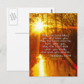 NUMMERS 6:24 BIBEL VERSE - KAN DE LORDE ZWART U KU BRIEFKAART (Voorkant / Achterkant)