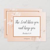 Nummers 6:24 Bijbel Verses over de kaartje van de  Briefkaart (Voorkant / Achterkant)