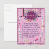 Nummers 6:24 - De Verse Bijbel van de Heer Briefkaart (Voorkant / Achterkant)