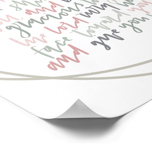 Nummers 6:24 - The Lord Bless You - Poster (Hoek)