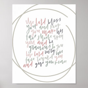 Nummers 6:24 - The Lord Bless You - Poster