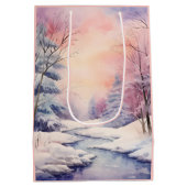 Nummers 6 Heer zegene u Bijbel vers winter sneeuw Medium Cadeauzakje (Achterkant)