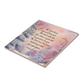 Nummers 6 Heer zegene u Bijbel Verse Winter Pine Tegeltje (Zijkant)