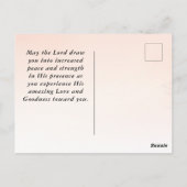 Nummers 6 Heer zegene u Bijbel Verse Winter Scène Briefkaart (Achterkant)