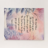 Nummers 6 Heer zegene u Bijbel Verse Winter Scène Legpuzzel (Horizontaal)