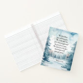 Nummers 6 Heer zegene u Bijbel Verse Winter Scène Notitieboek (Binnen)