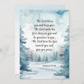 Nummers 6 Heer zegene u bijbel winter platte Kaart (Voorkant / Achterkant)