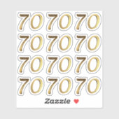 Nummers 70 Faux Gold 70e Jubileum Sticker (Vel)