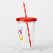 Nummers Acryl Drinkbeker (Links)