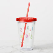 Nummers Acryl Drinkbeker (Achterkant)