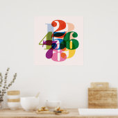 Nummers afdrukken poster (Keuken)