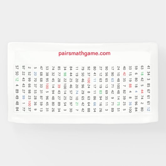 Nummers Banner 1 mini (Horizontaal)