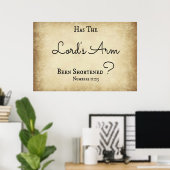 Nummers bijbelse versie heeft de arm van de Heer Poster (Thuiskantoor)