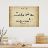 Nummers bijbelse versie heeft de arm van de Heer Poster (Keuken)