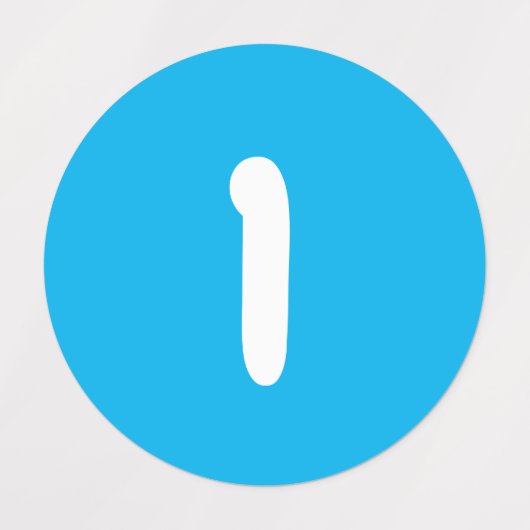 Nummers Blauwe Stickers (Design 1)