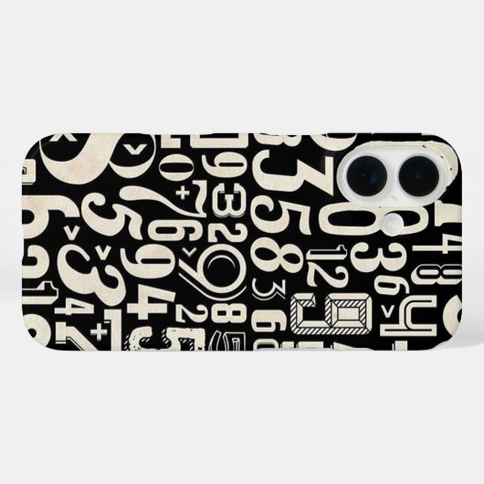 Nummers Case-Mate iPhone Case (Achterkant (horizontaal))