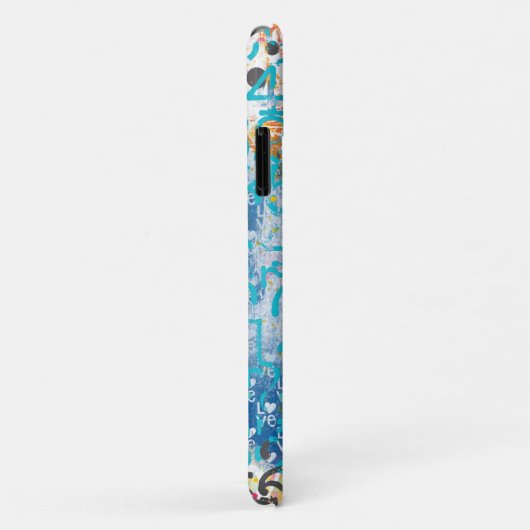 Nummers Hearts Love Graffiti Collage Case-Mate iPhone Case (Achterkant/rechts)