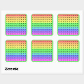 Nummers - Honderden Chart Vierkante Sticker, Groen Sticker (Vel)