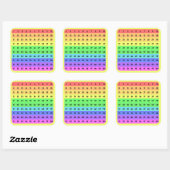 Nummers - Honderden Grafiek Vierkante Sticker, Gee Sticker (Vel)