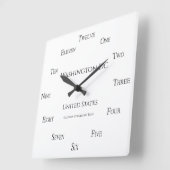 Nummers in de Engelse Custom City Country & Time Z Vierkante Klok (Hoek)