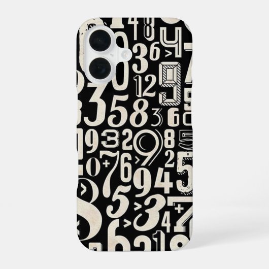 Nummers iPhone 16 Hoesje (Achterkant)