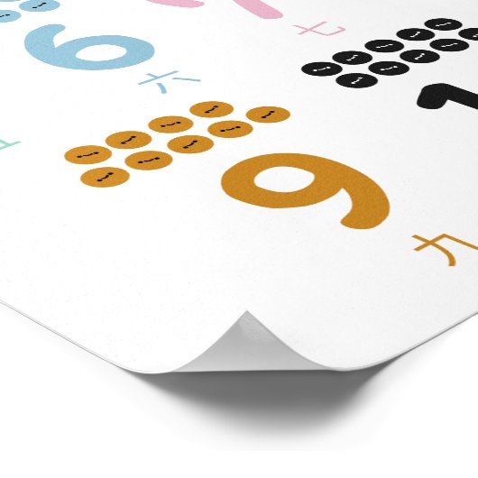 Nummers leren (in het Mandarijn) Poster (Hoek)